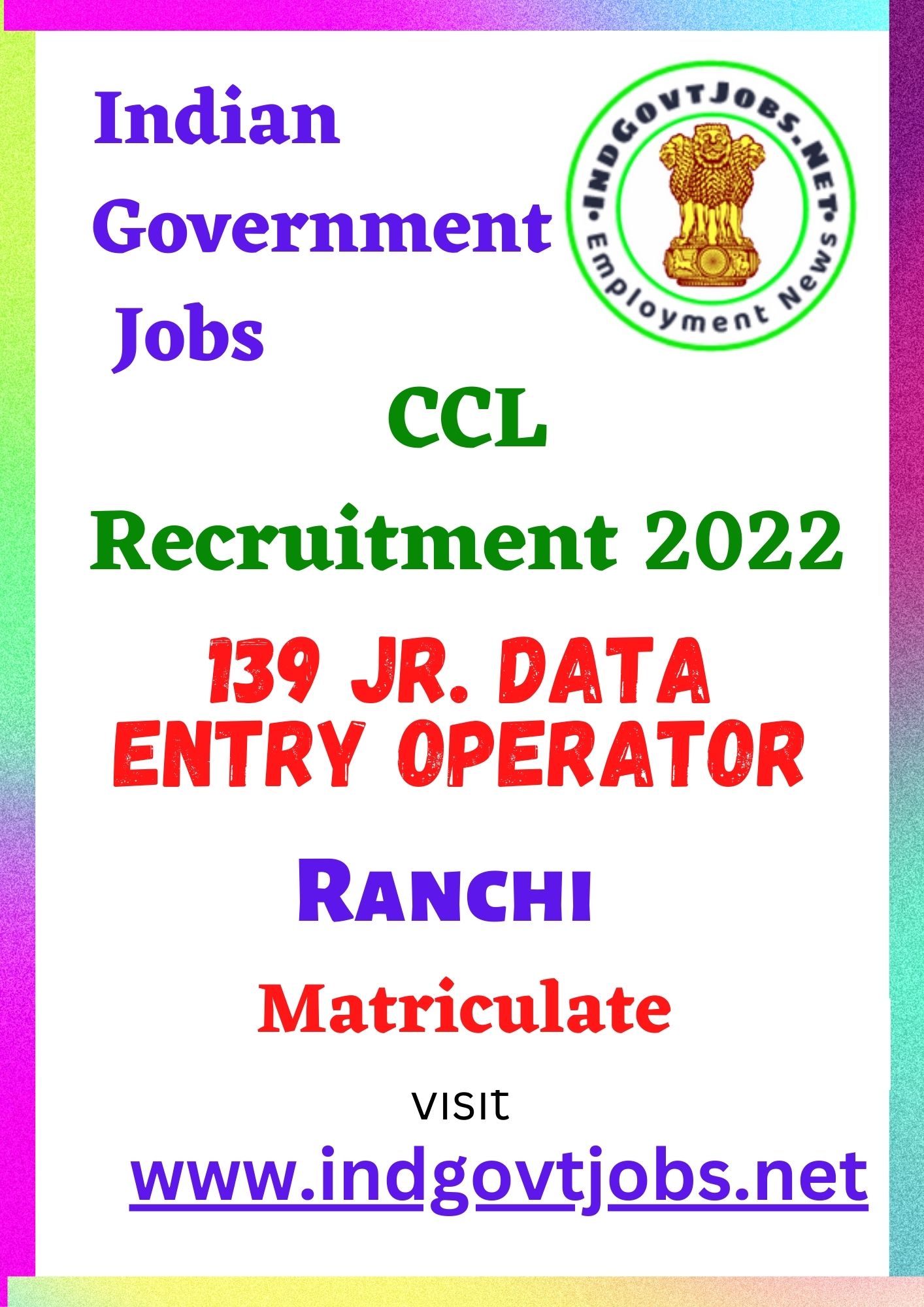 CCL Best Job Vacancy 2022 - 139 Operator Recruitment