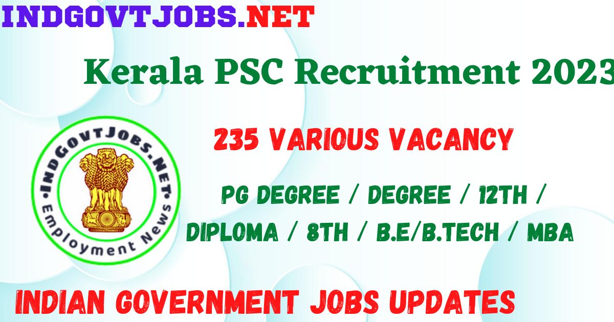 Diploma Kerala Govt Jobs