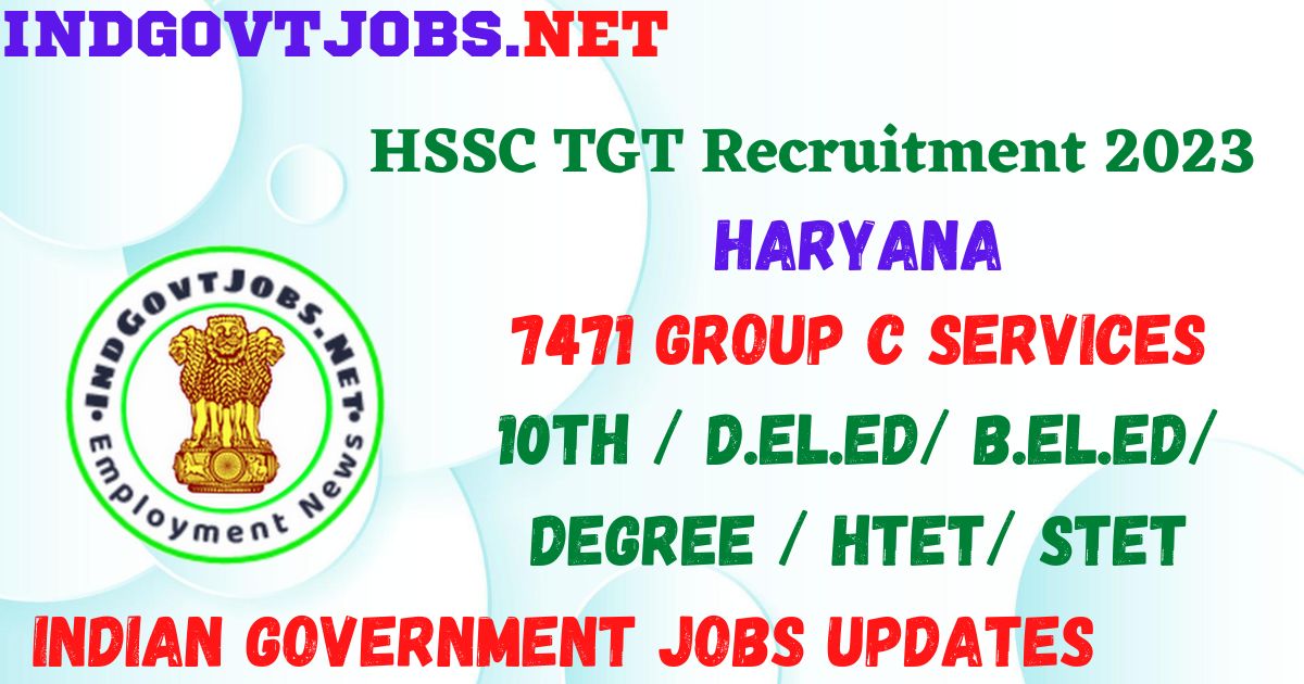 HSSC TGT Recruitment 2023 - 104 Various Post Apply Online For Best ...